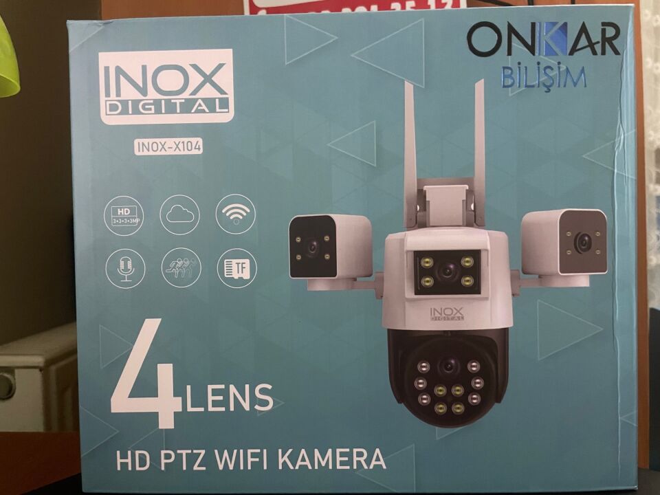 Inox-x104 4x3mp Dört Kameralı Wifi Ptz Güvenlik Kamerası