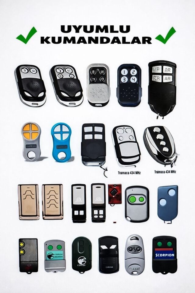 ZETEK UK44 UNİVERSAL AKILLI KOPYALANIR KUMANDA 433 mHz