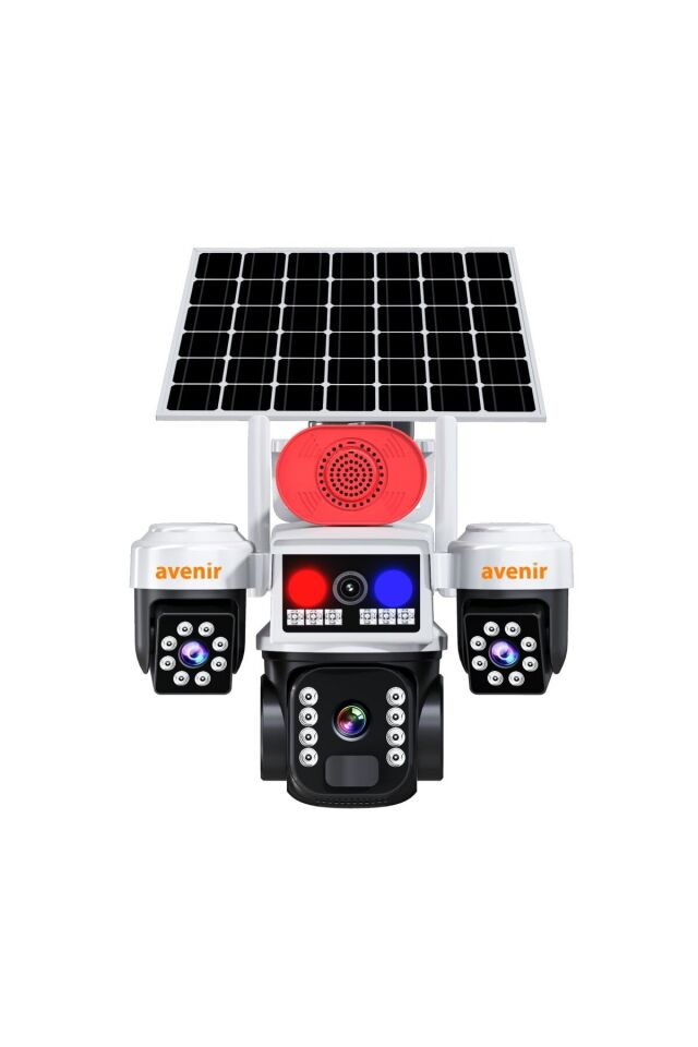 3 Kameralı 3PTZ WİFİ Solar Güneş Panelli 6MP PTZ Kamera